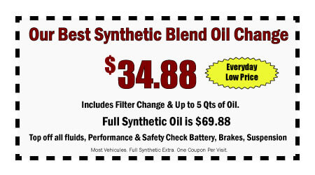 Synthetic Blend Oil Change Special